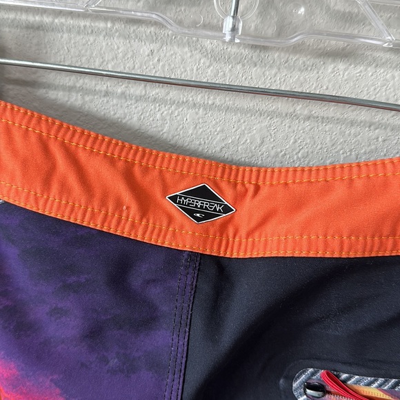 O'Neill Hyperfreak Men's Boardshorts Size 34 Orange/Purple/Black/Sunset - Picture 9 of 16
